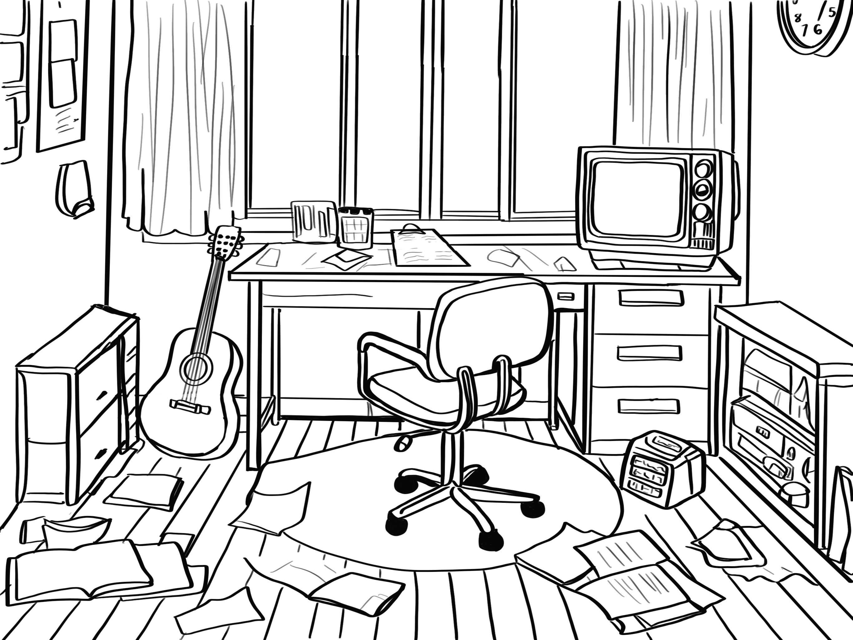 Axel's Room — Background Design