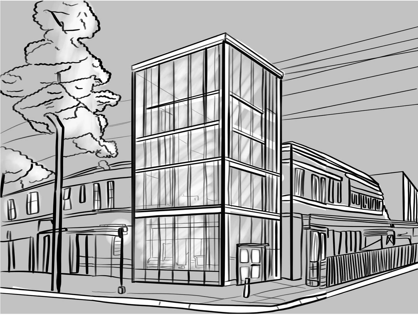 Police Station — Background Design