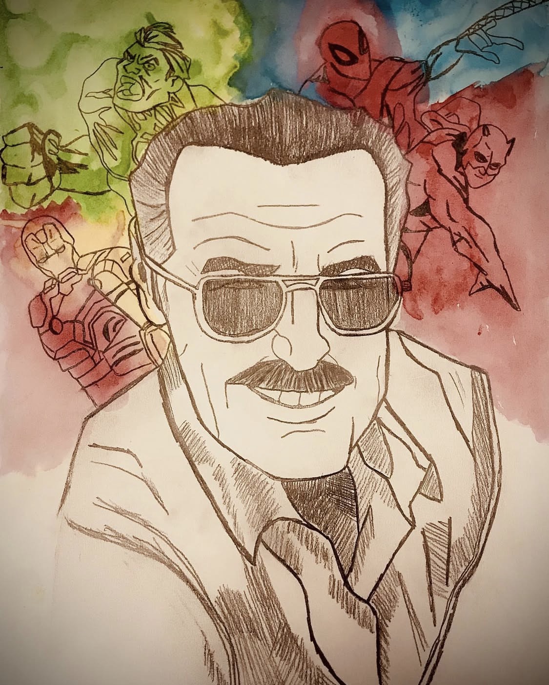 Creator & Creation: Stan Lee — Ink & Watercolor