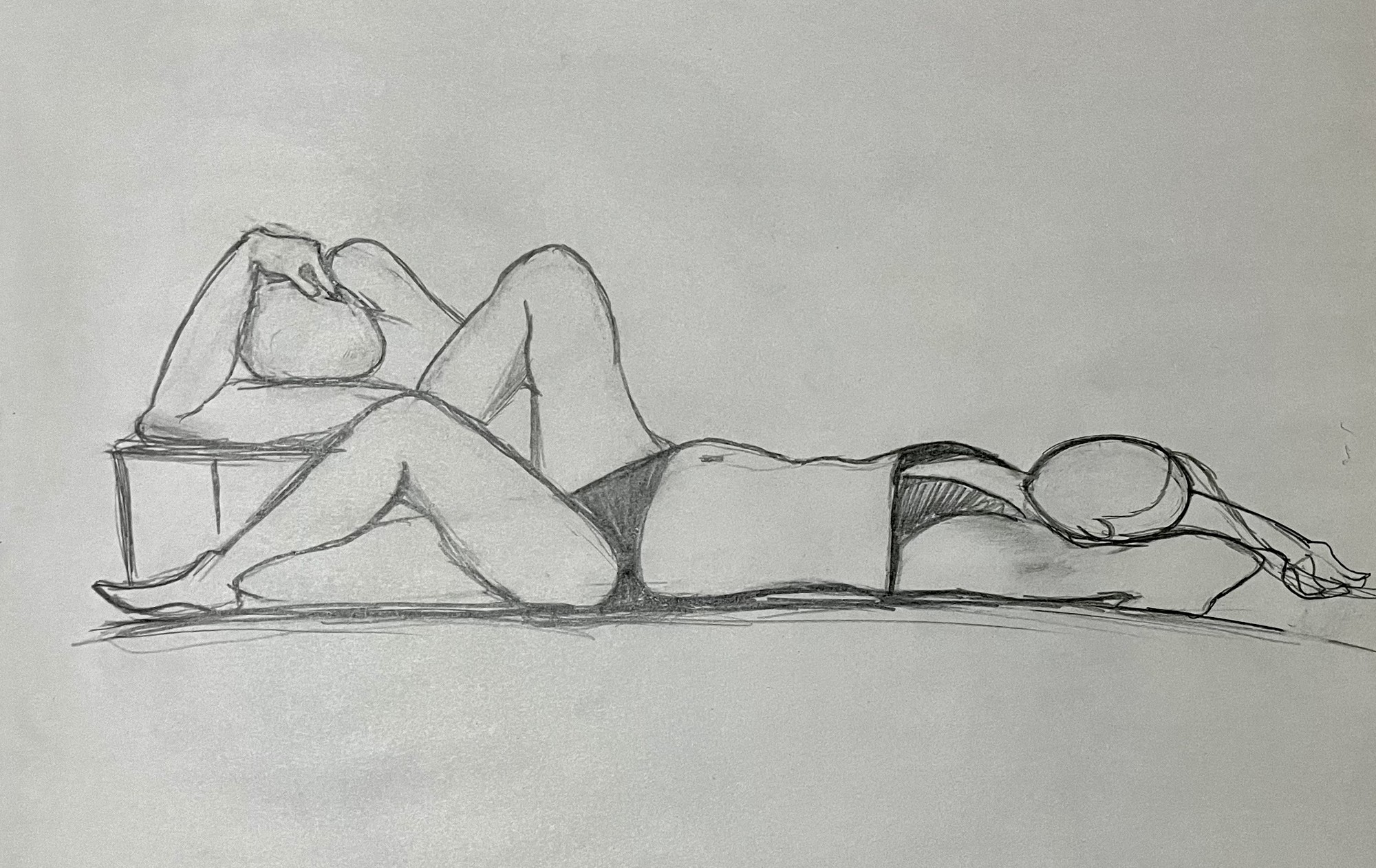 Life Drawing: Two People — Pencil