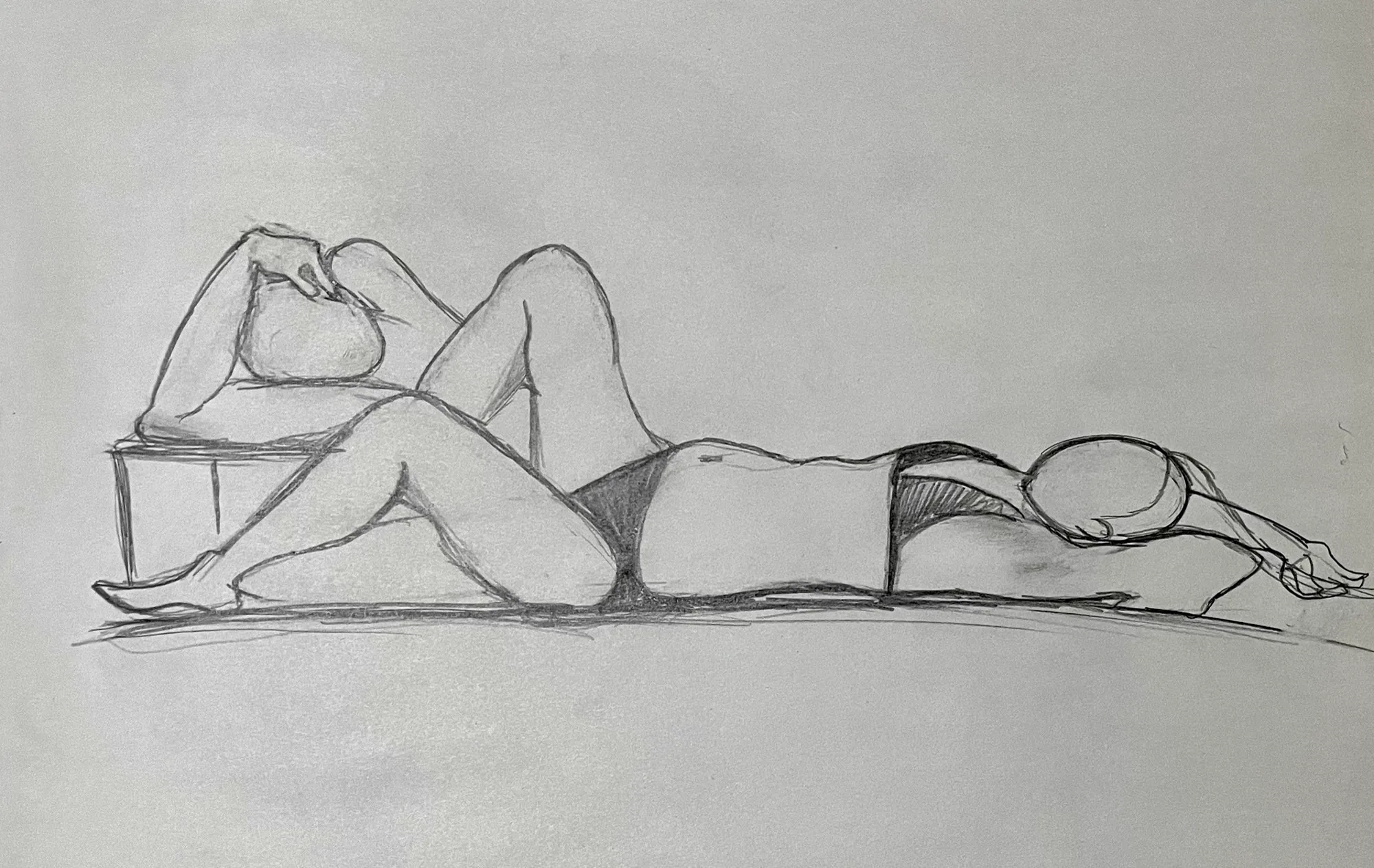 Life Drawing: Two People — Pencil