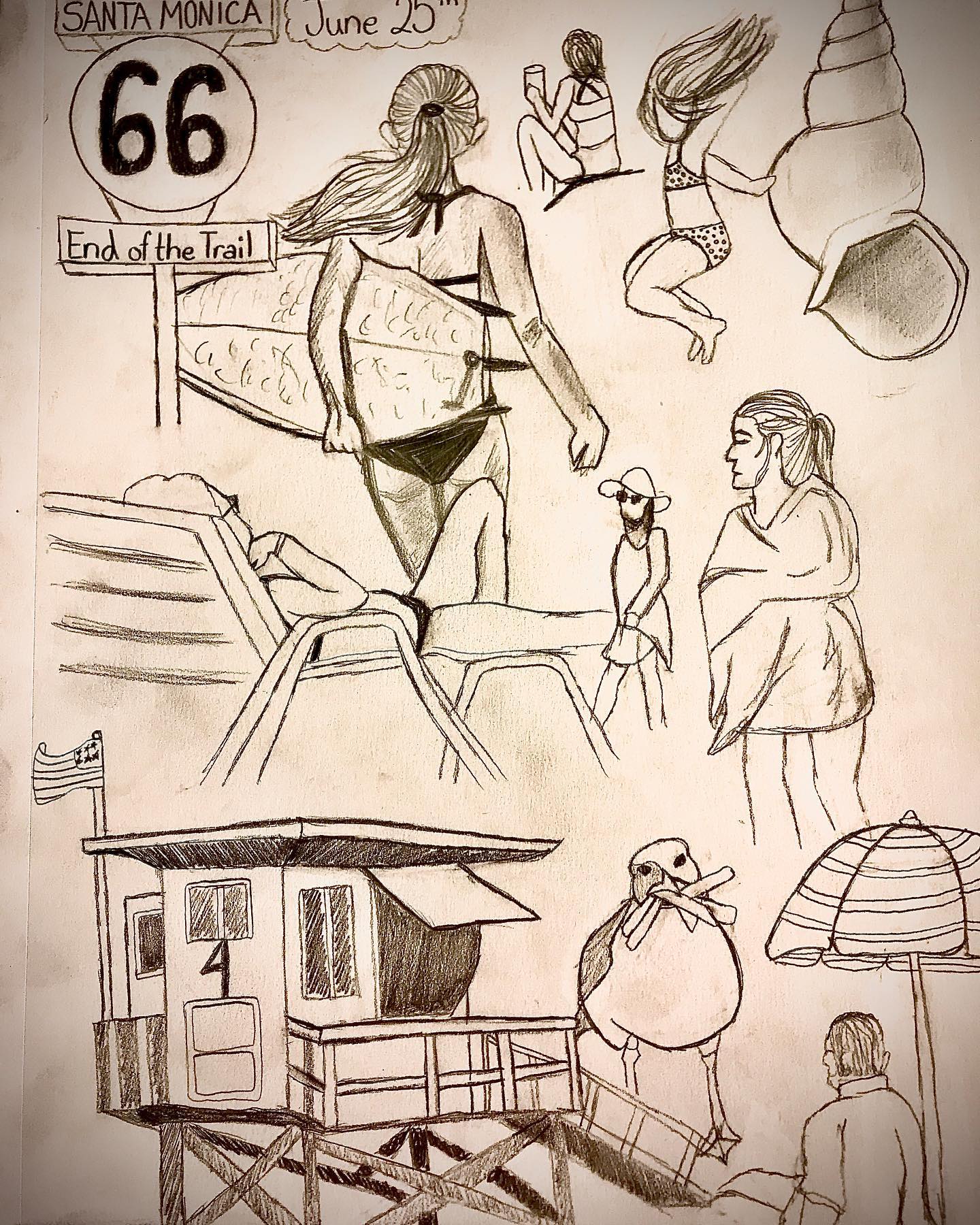Santa Monica — Observational Drawing