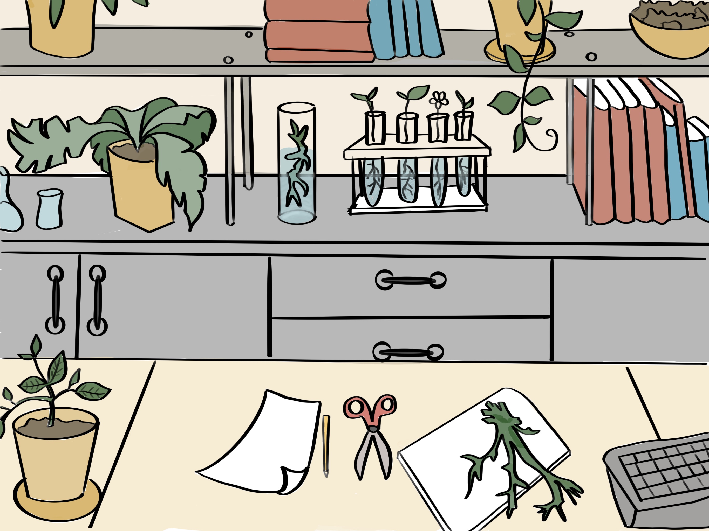 Science Classroom — Background Design